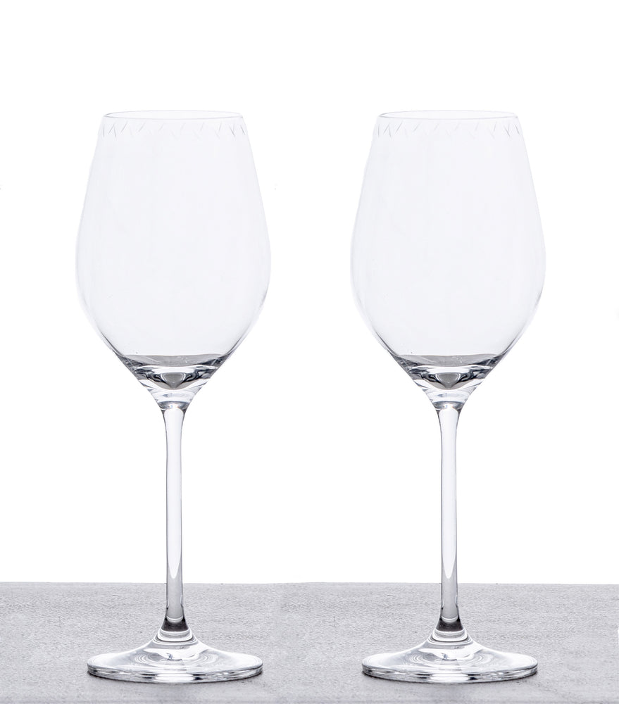 Set of 2 White Wine Glasses